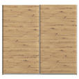 SCHWEBETÜRENSCHRANK  in Eiche Artisan  - Alufarben/Eiche Artisan, KONVENTIONELL, Holzwerkstoff/Metall (225/210/62cm) - Xora
