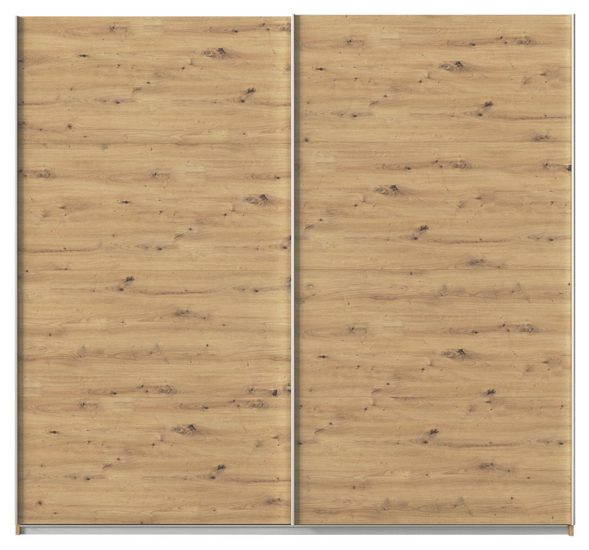 SCHWEBETÜRENSCHRANK  in Eiche Artisan  - Alufarben/Eiche Artisan, KONVENTIONELL, Holzwerkstoff/Metall (225/229/62cm) - Xora