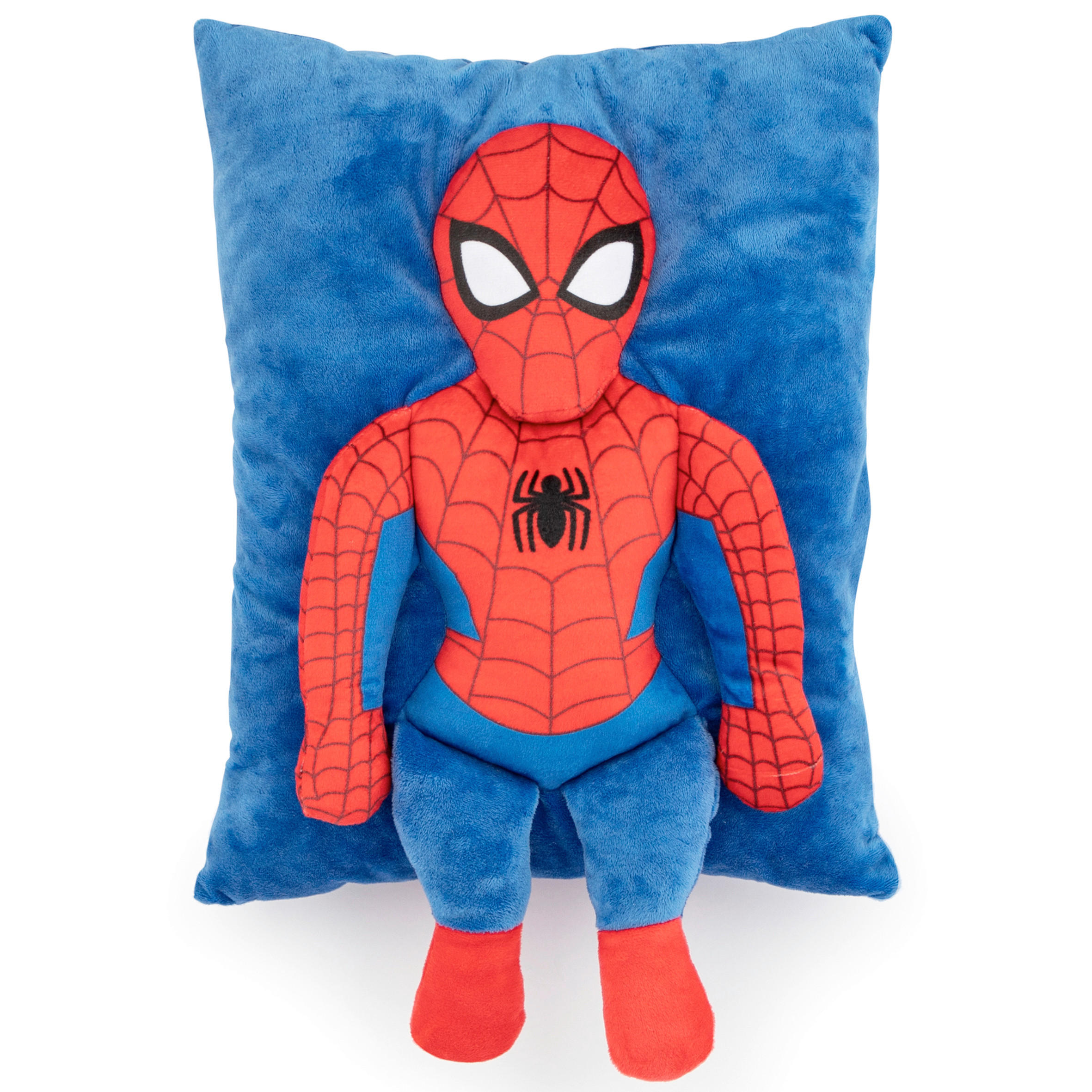 KINDERKISSEN SPIDER-MAN 38/28 cm  - Blau, Basics, Textil (38/28cm)