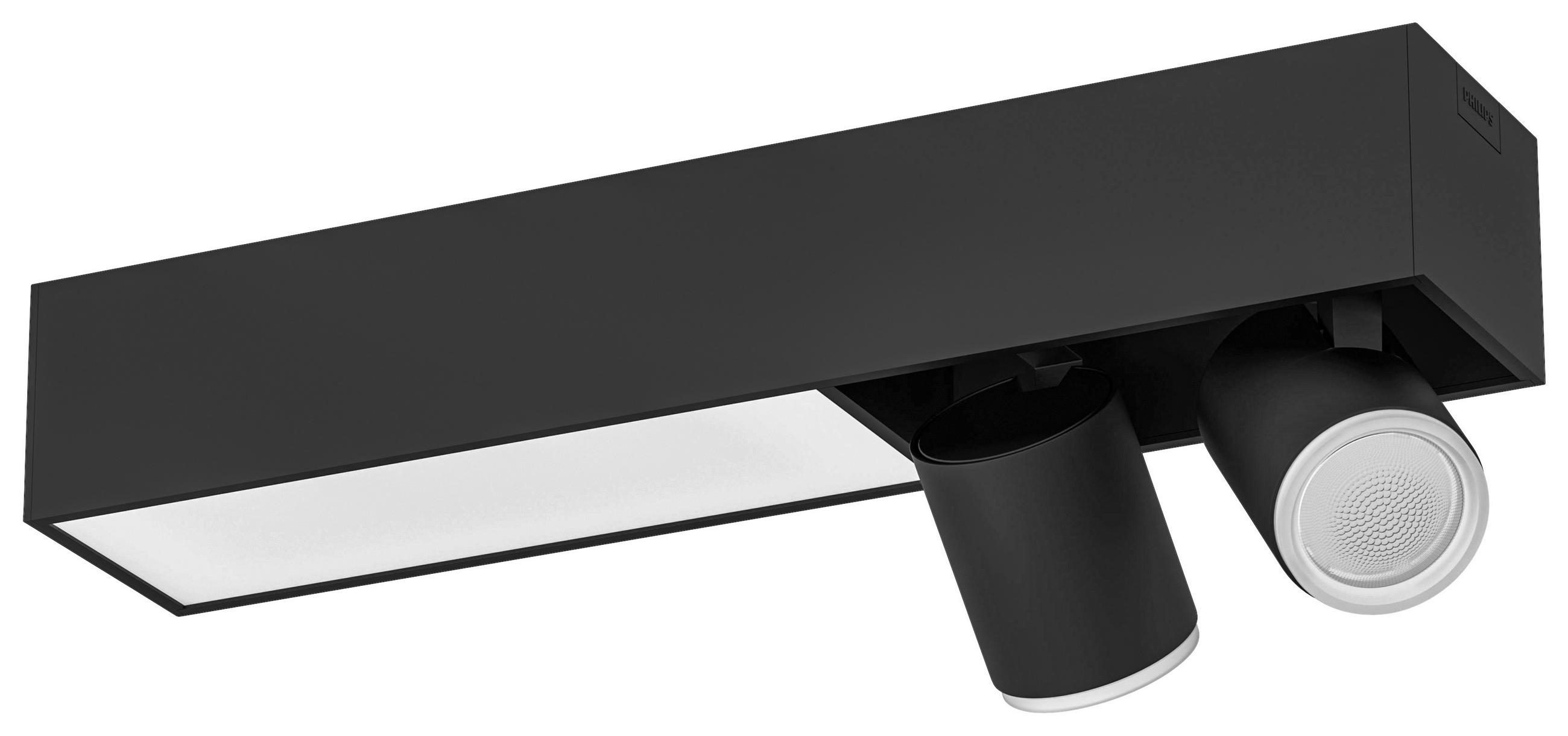 LED-DECKENLEUCHTE White & Color Ambiance Centris  Smart 40,8/12,7/8,5 cm   - Schwarz, Basics, Metall (40,8/12,7/8,5cm) - Philips HUE