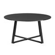 COUCHTISCH 80/80/40 cm rund Grau, Schwarz  - Schwarz/Grau, Design, Keramik/Metall (80/80/40cm) - Carryhome