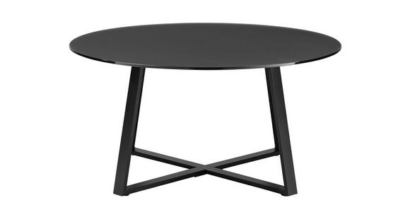 COUCHTISCH 80/80/40 cm rund Grau, Schwarz - Schwarz/Grau, Design, Keramik/Metall (80/80/40cm) - Carryhome