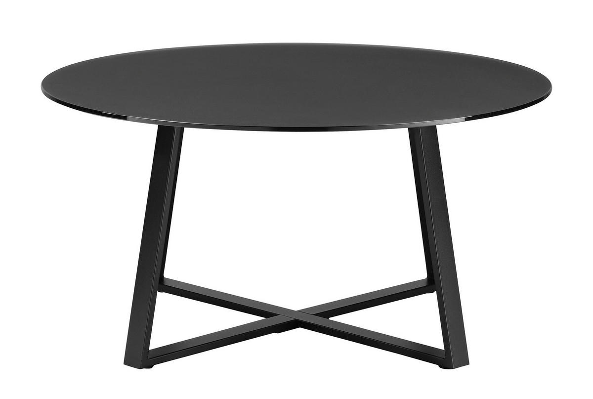 COUCHTISCH 80/80/40 cm rund Grau, Schwarz  - Schwarz/Grau, Design, Keramik/Metall (80/80/40cm) - Carryhome