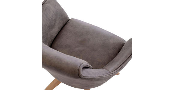 ARMLEHNSTUHL in Flachgewebe - Taupe/Eichefarben, Design, Holz/Textil (62/84/56cm) - Landscape