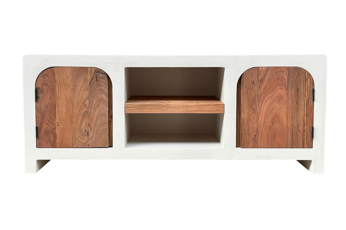 LOWBOARD  150/60/40 cm   - Naturfarben/Weiß, Design, Holz/Holzwerkstoff (150/60/40cm) - MID.YOU