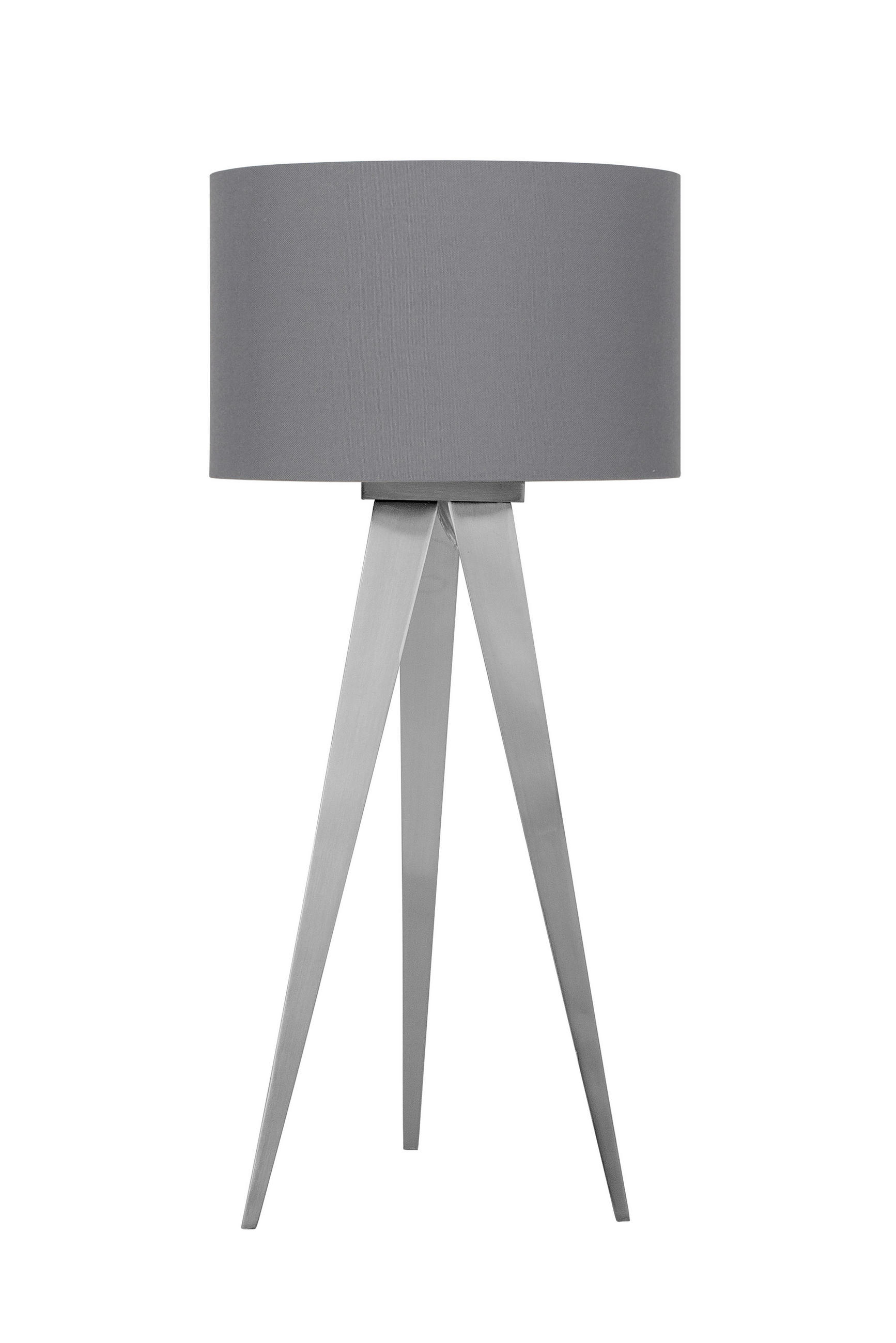 TISCHLEUCHTE Tripod 28/61,5 cm   - Nickelfarben, Basics, Textil/Metall (28/61,5cm) - Näve