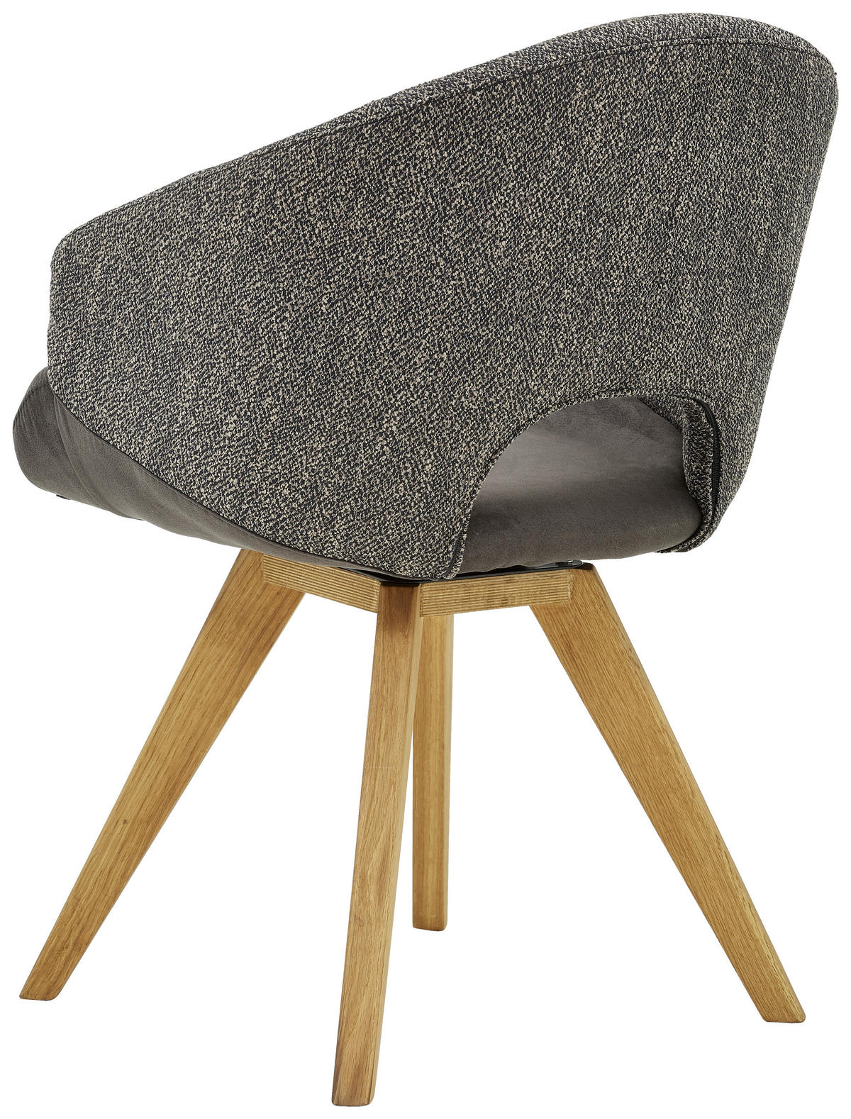 ARMLEHNSTUHL  in  - Eichefarben/Creme, Design, Holz/Textil (58/83/59cm) - Linea Natura