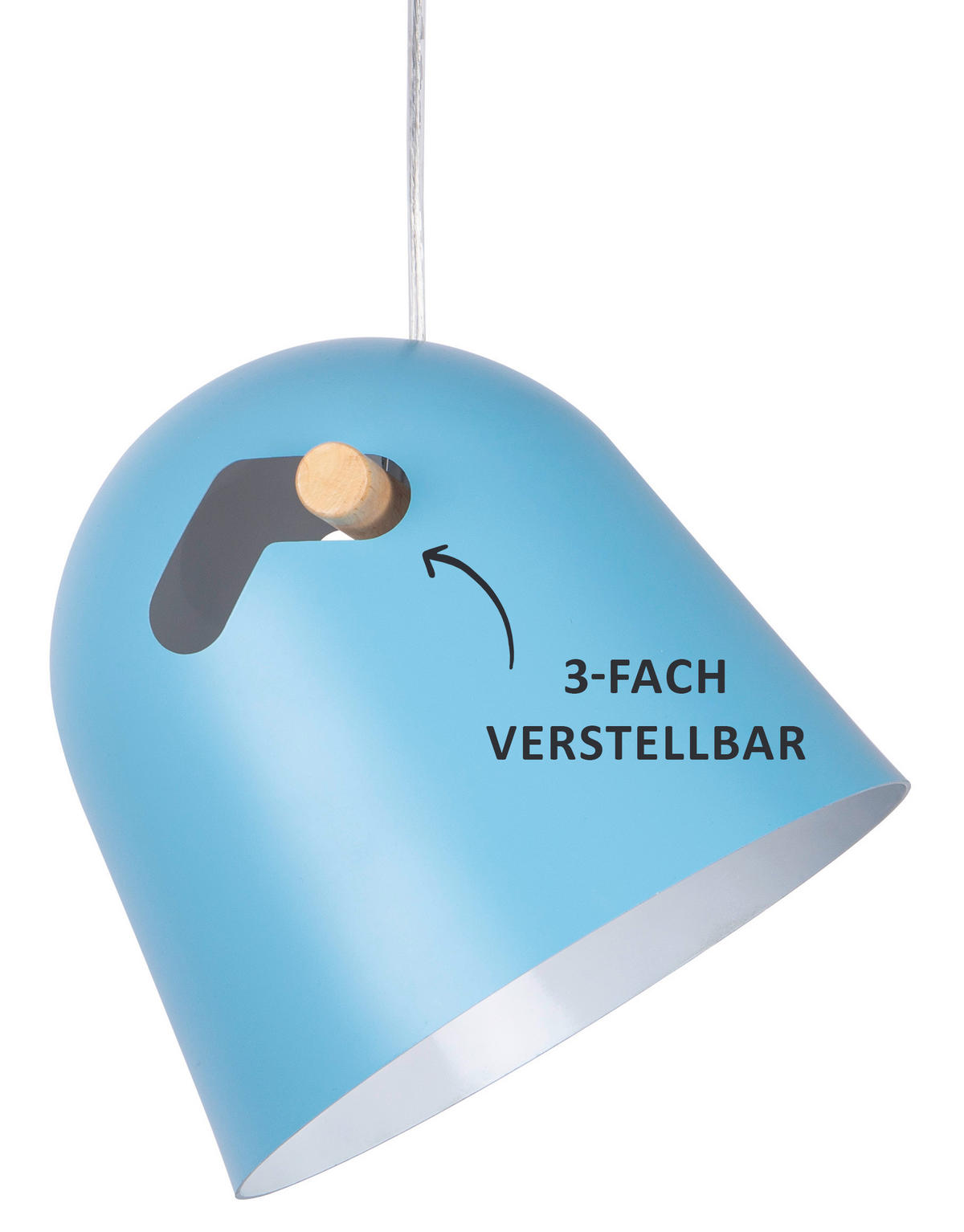 HÄNGELEUCHTE 23/21 cm  - Blau/Weiß, Design, Metall (23/21cm)