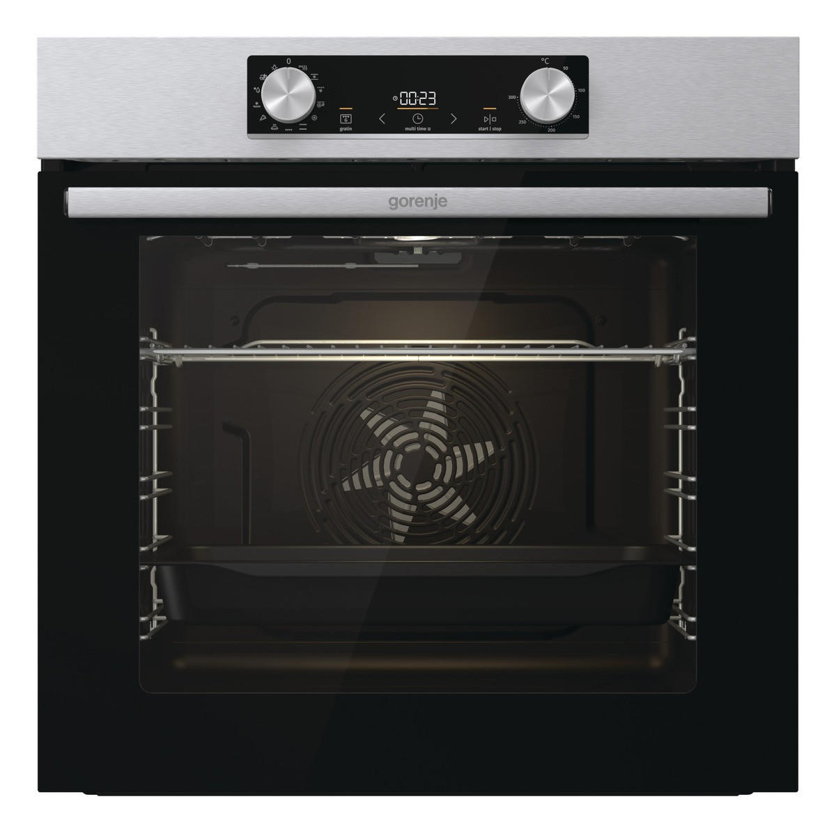 EINBAUBACKOFEN BO6737E02XK  - Edelstahlfarben, Basics, Glas/Metall (59,5/59,5/56,4cm) - Gorenje