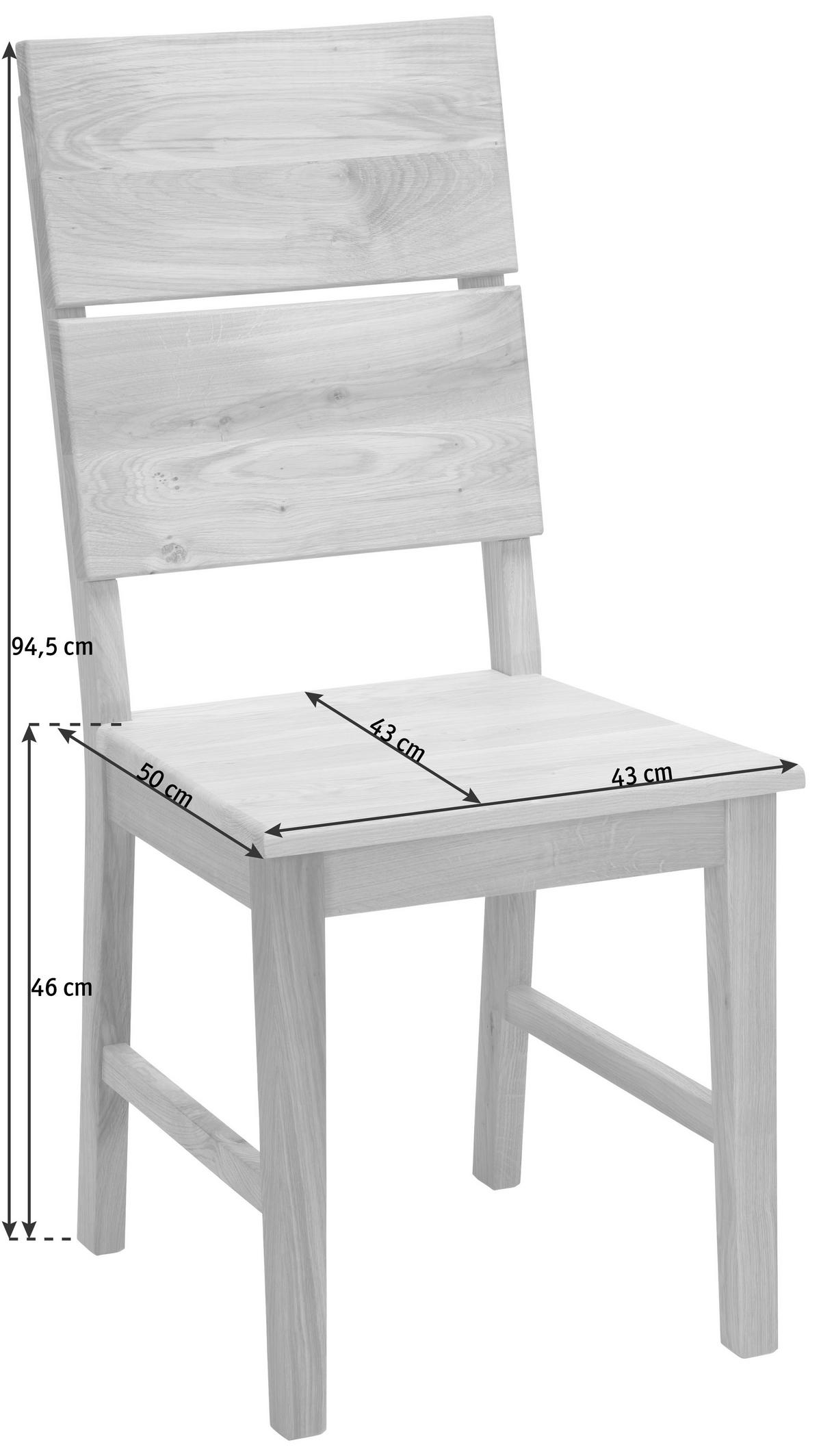 ŽIDLE, 43/94,5/50 cm - barvy dubu, Konvenční, dřevo (43/94,5/50cm) - Linea Natura