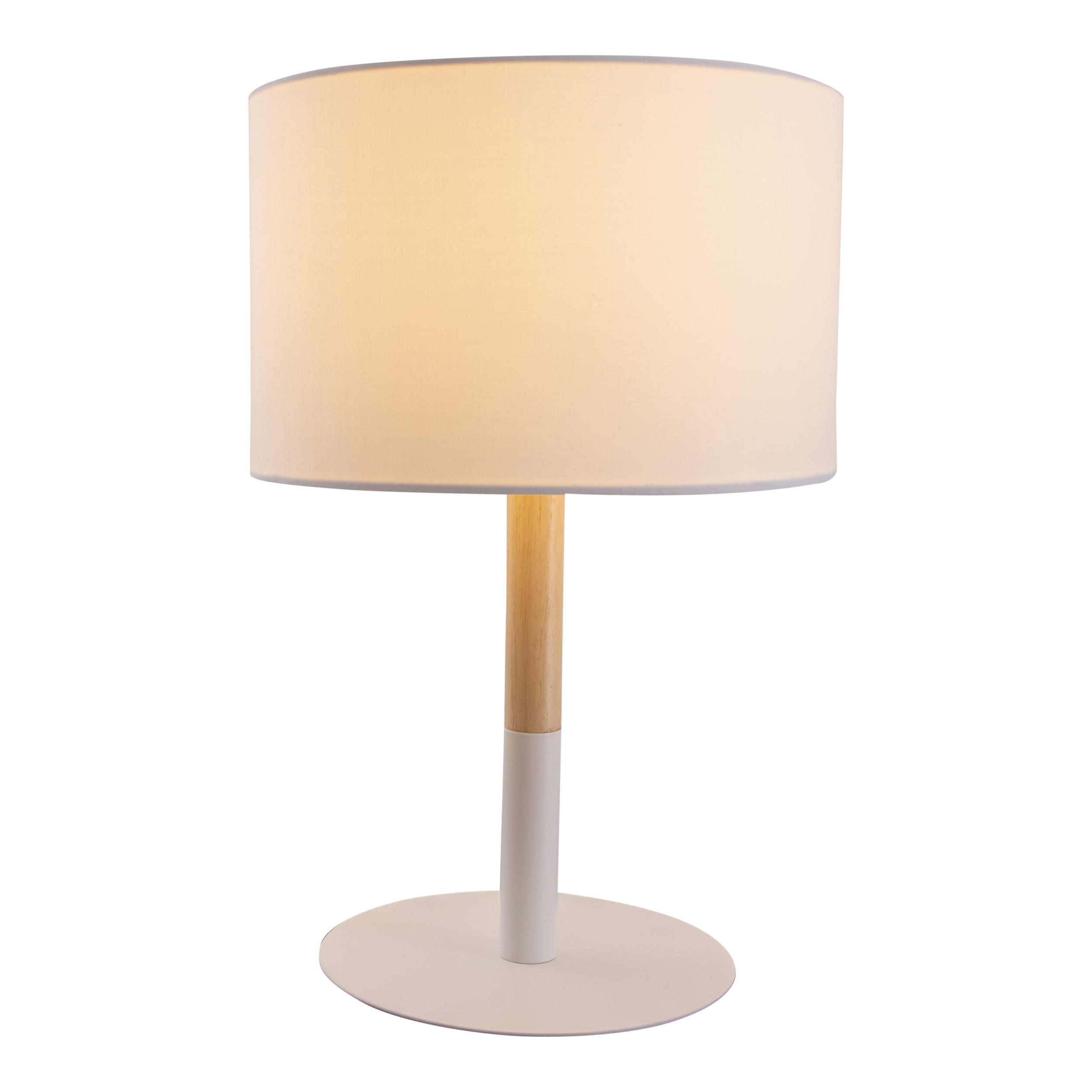 Näve Tischleuchte Natur, Weiß 37 cm