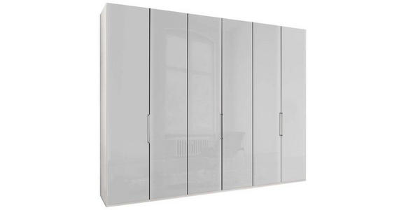 FALTTÜRENSCHRANK in Weiß - Chromfarben/Weiß, KONVENTIONELL, Glas/Holzwerkstoff (300/236/58cm) - Dieter Knoll