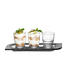 Servierset 4-tlg. - Transparent/Grau, Design, Glas (13/28cm) - Leonardo