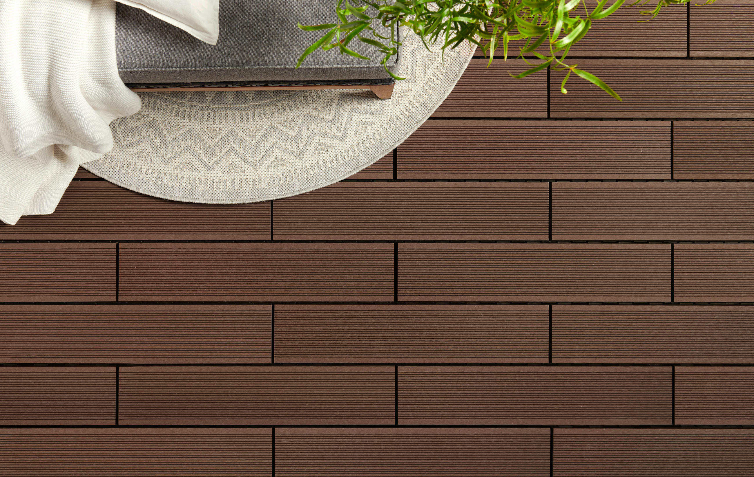 TERRASSENDIELE Dunkelbraun 8 Stück  - Dunkelbraun, Basics, Kunststoff (59,2/13,4/3,3cm) - Ambia Garden