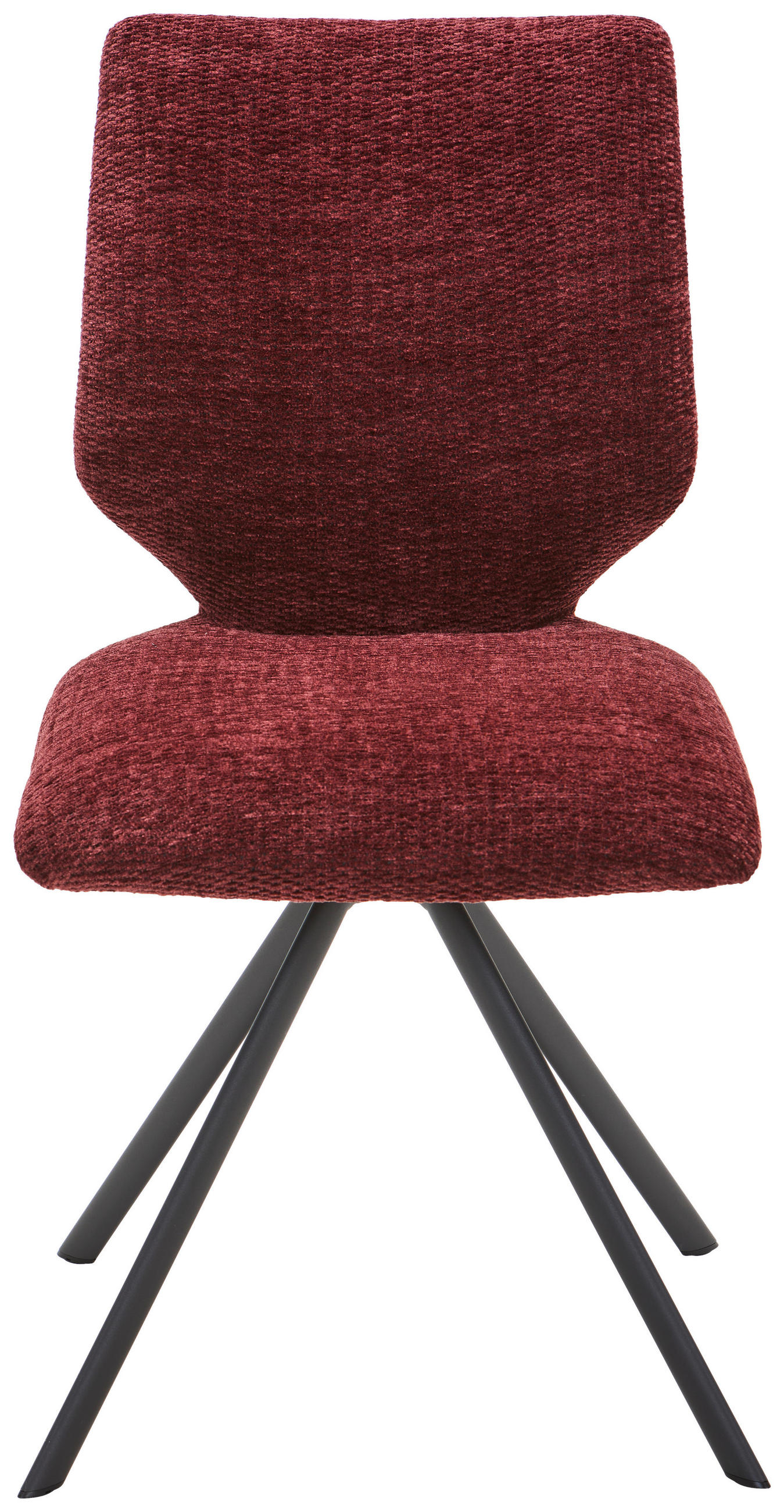 STUHL Struktur Anthrazit, Bordeaux  - Bordeaux/Anthrazit, Design, Textil/Metall (50/92/64cm) - Venjakob