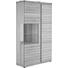 VITRINE Kernbuche furniert, mehrschichtige Massivholzplatte (Tischlerplatte) Buchefarben - Buchefarben, Design, Glas/Holz (115/206/43cm) - Venjakob