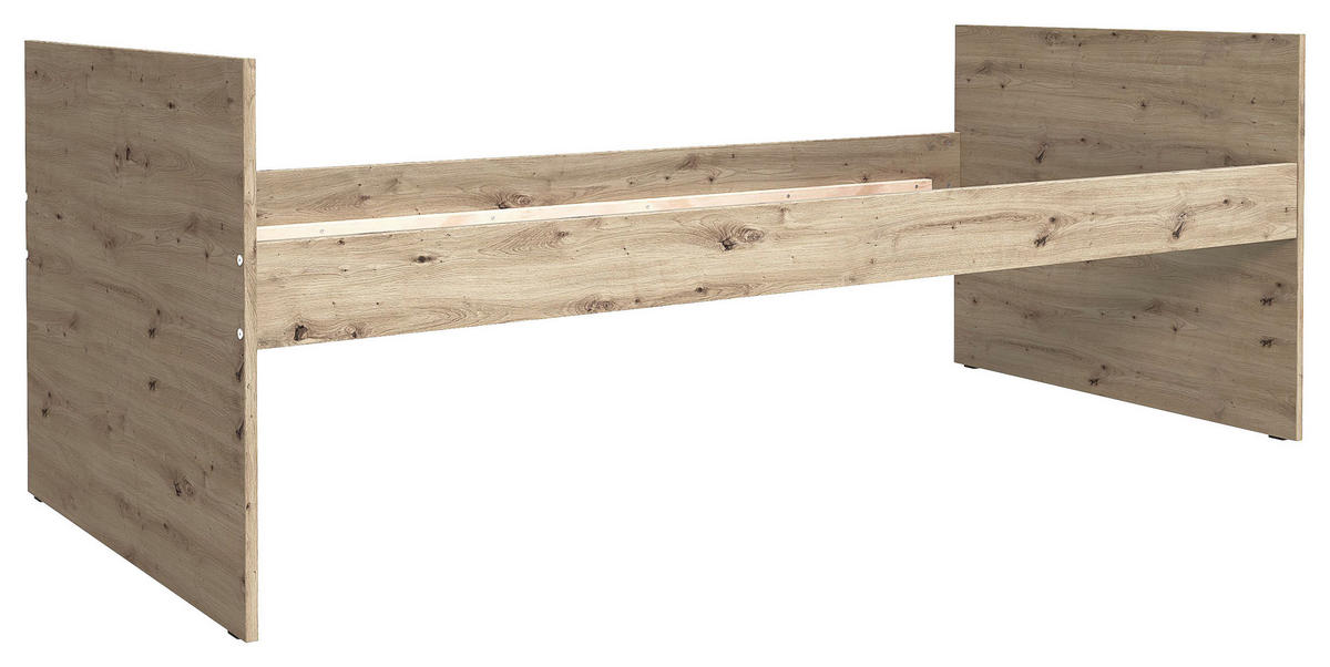 AUSZIEHBETT 90/200 cm,  in Eiche Artisan, Bettschublade, Lattenrost für Zusatzbett, Lattenrost für Hauptbett  - Eiche Artisan, MODERN, Holz/Holzwerkstoff (90/200cm) - MID.YOU