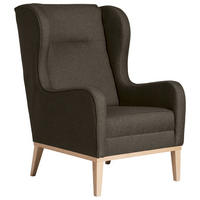 OHRENSESSEL in Flachgewebe Sahara  - Naturfarben/Sahara, Konventionell, Holz/Textil (66/104/78cm) - Max Winzer