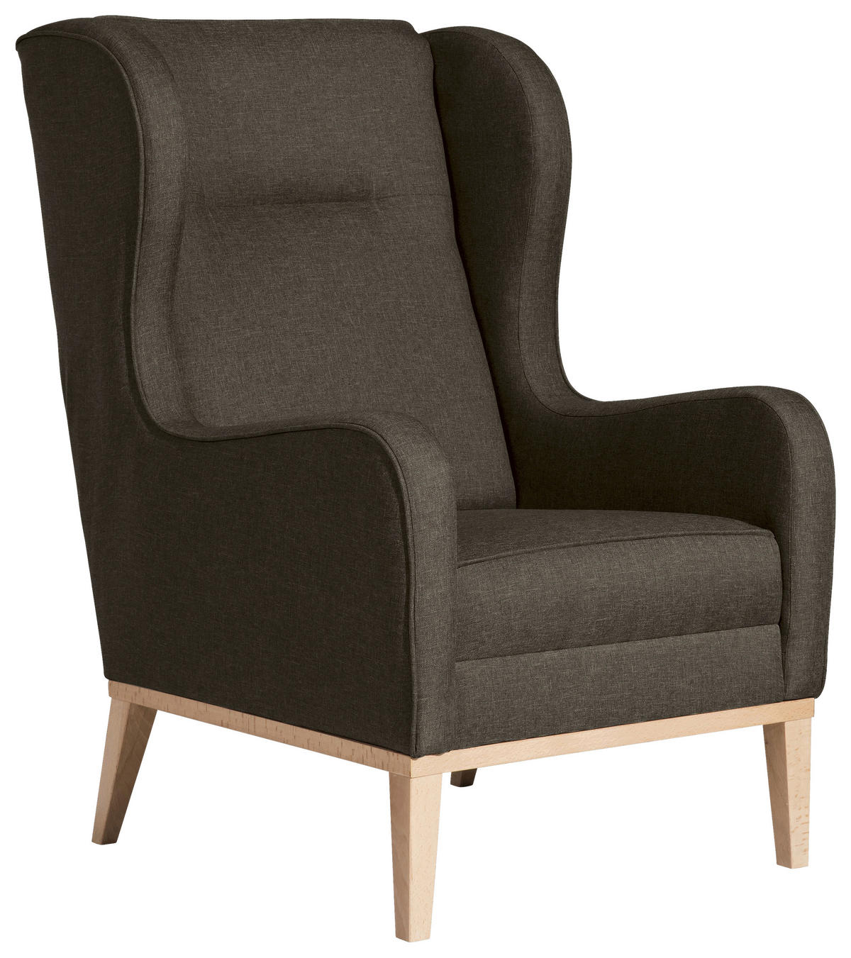 OHRENSESSEL in Flachgewebe Sahara  - Naturfarben/Sahara, Konventionell, Holz/Textil (66/104/78cm) - Max Winzer
