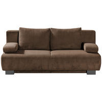 SCHLAFSOFA Rowan in Cord Dunkelbraun  - Dunkelbraun, KONVENTIONELL, Textil/Metall (196/89/94cm) - Novel
