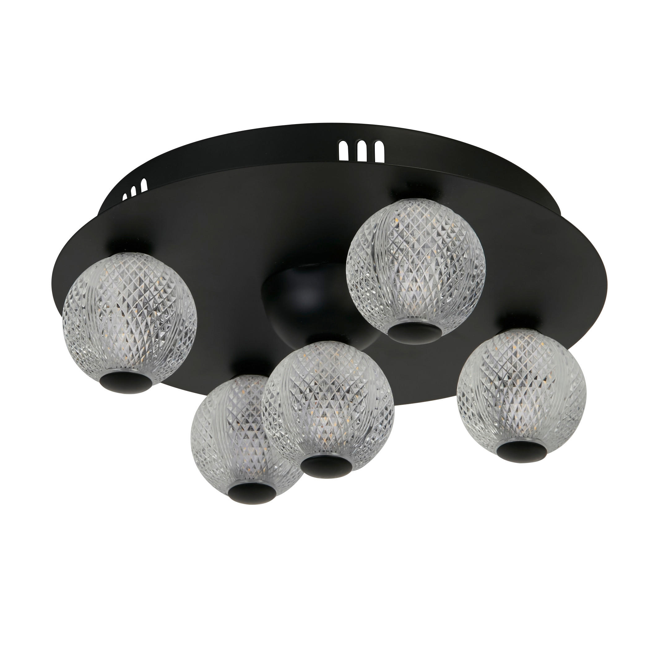 DECKENLEUCHTE Asteroid 33/16 cm  - Schwarz, Design, Metall (33/16cm)