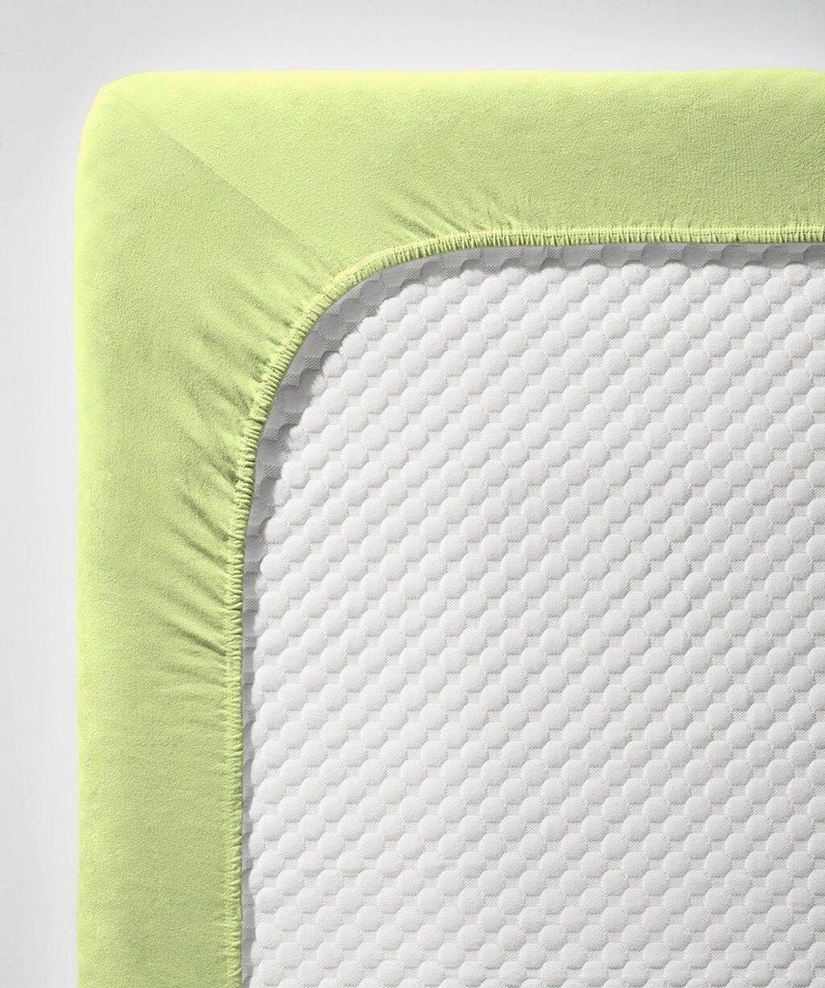 TOPPER-FIXLEINTUCH - Hellgrün, Basics, Textil (180-200/200-210cm) - Fleuresse