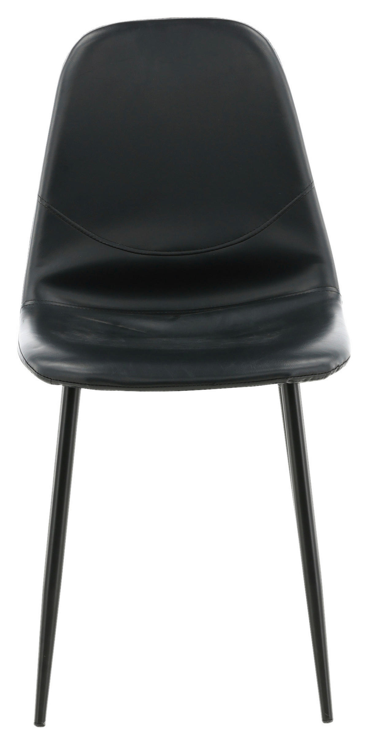 STOLSET 2 styck stål läderimitation (vegan)  - svart, Design, metall/textil (43,5/85,3/43cm) - Livetastic