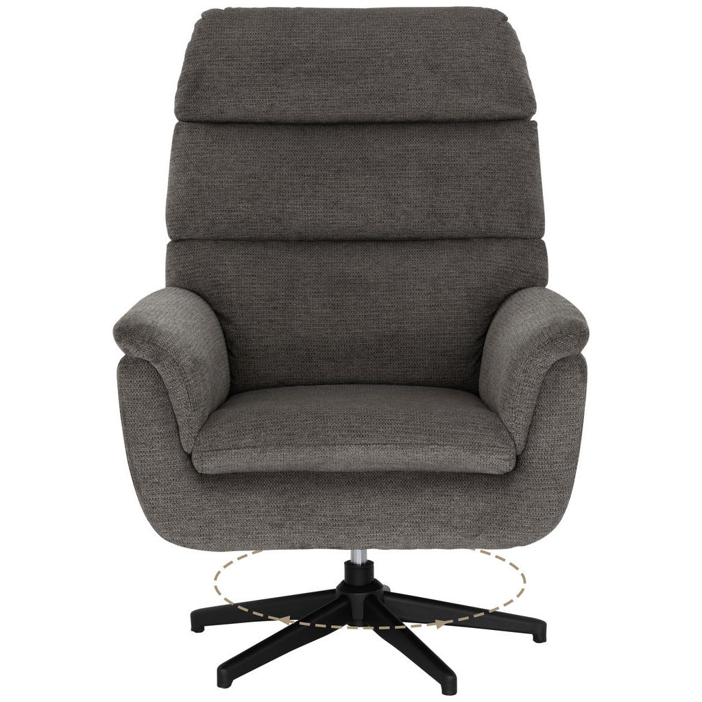 Thumbnail - Livetastic Sessel, Braun, Textil, 76x103x89 cm, Sitzfläche 360° drehbar, Wohnzimmer, Sessel, Sonstige Sessel