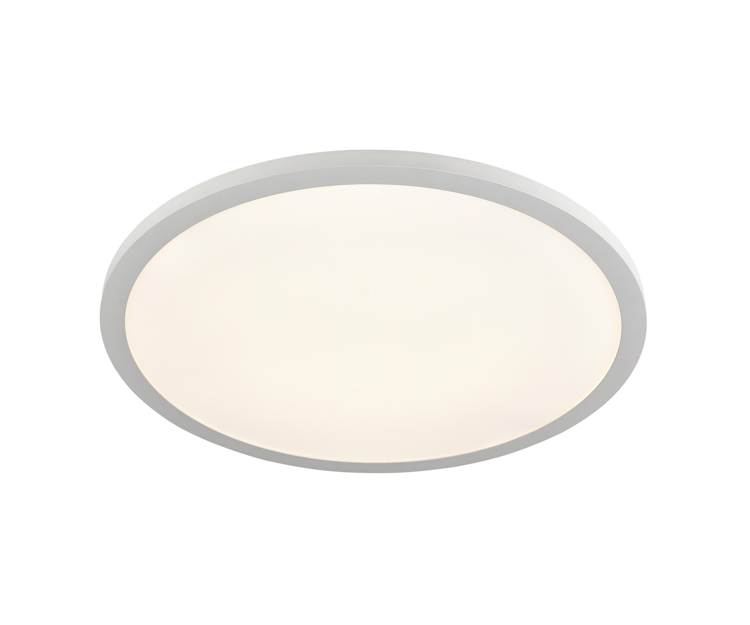 LED PLAFONJERA - bela, Lajfstajl, metal/plastika (50/5,5cm) - Novel