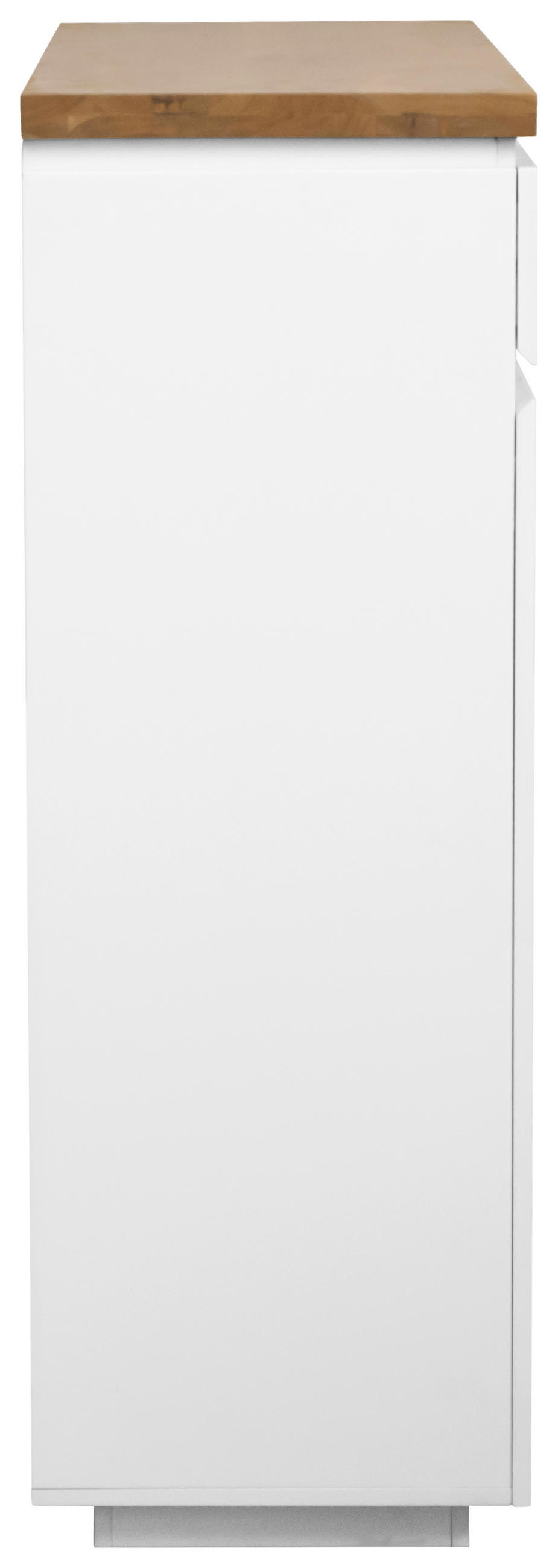 SCHUHSCHRANK Eiche massiv Weiß, Eichefarben  - Eichefarben/Weiß, KONVENTIONELL, Holz/Holzwerkstoff (136/115/41,5cm) - Novel