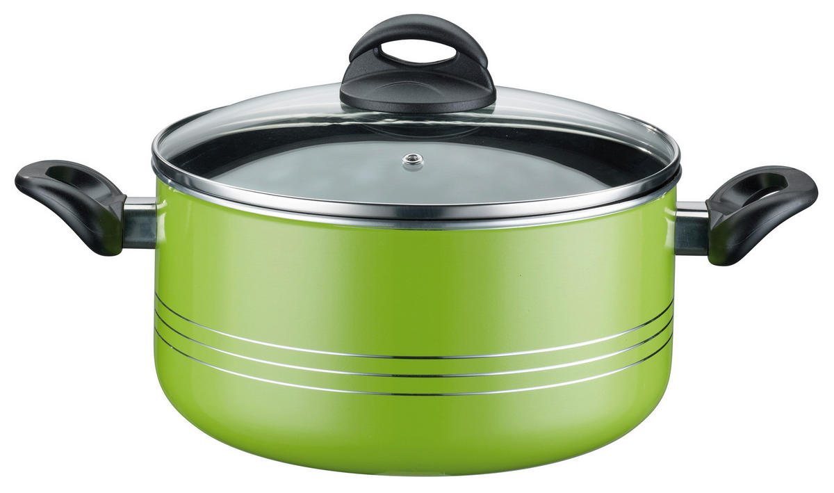 KOCHTOPFSET MILANO color 4-teilig  - Hellgrün, Basics, Metall - GSW
