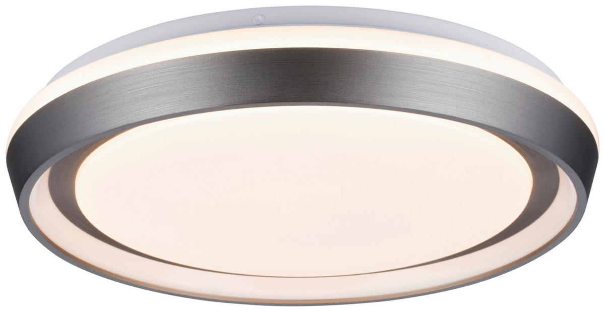 STROPNÉ LED SVIETIDLO, 38,5/7,5 cm  - antracitová, Design, kov/plast (38,5/7,5cm) - Novel