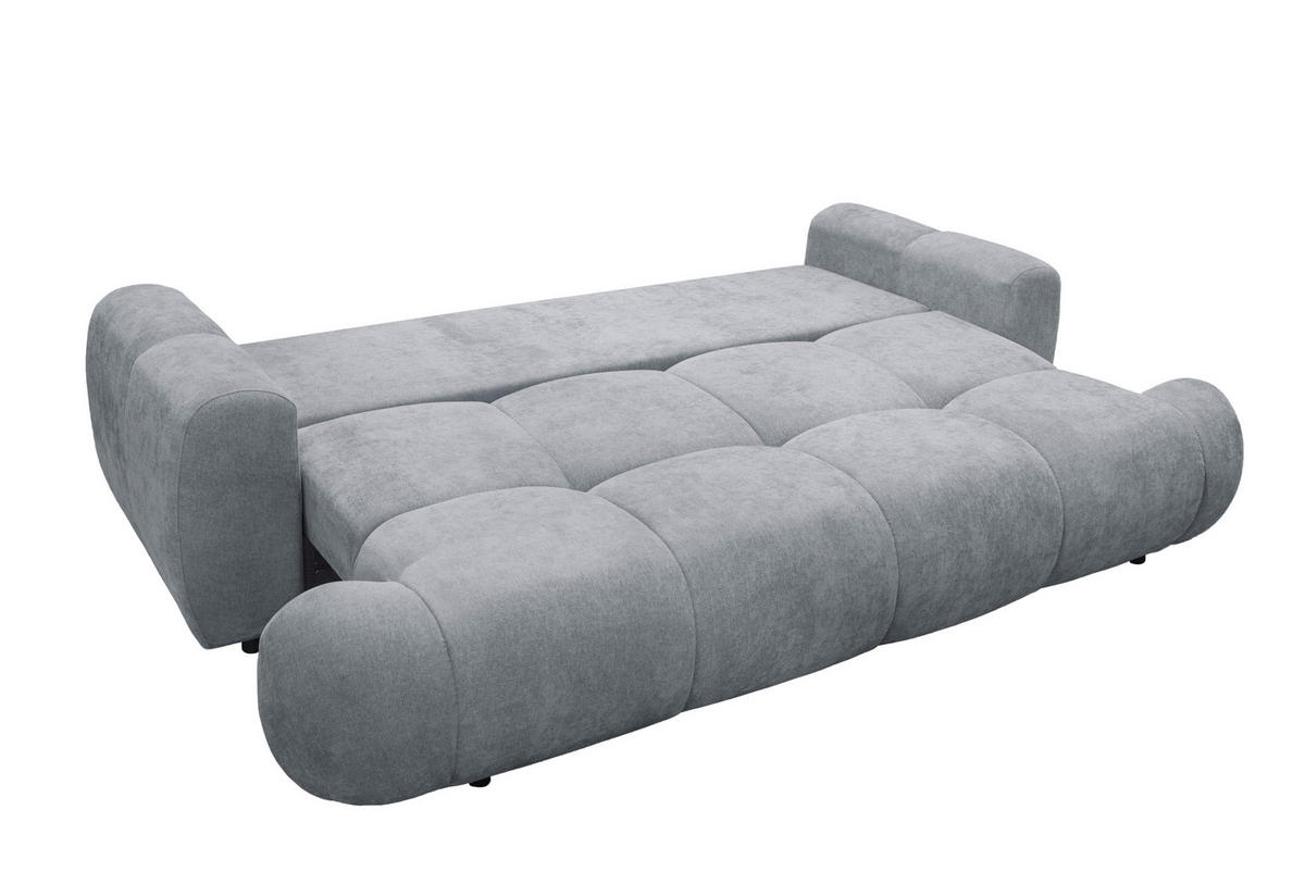 ROZKLÁDACÍ POHOVKA, plast, textil, kompozitní dřevo, šedá - šedá/černá, Moderní, kompozitní dřevo/textil (254/69-93/116cm) - Livetastic