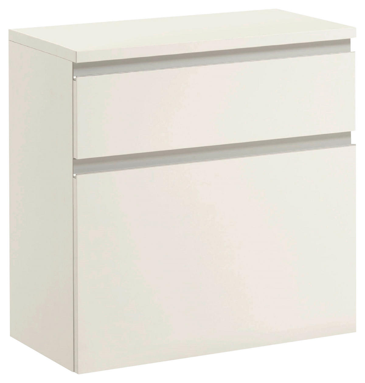 GARDEROBE 3-teilig  in 130/195/31 cm  - Weiss/Silberfarben, Design, Holzwerkstoff (130/195/31cm)