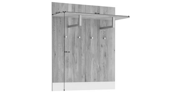 GARDEROBENPANEEL  in 88/106/33 cm  - Eichefarben/Anthrazit, MODERN, Glas/Holz (88/106/33cm) - Linea Natura