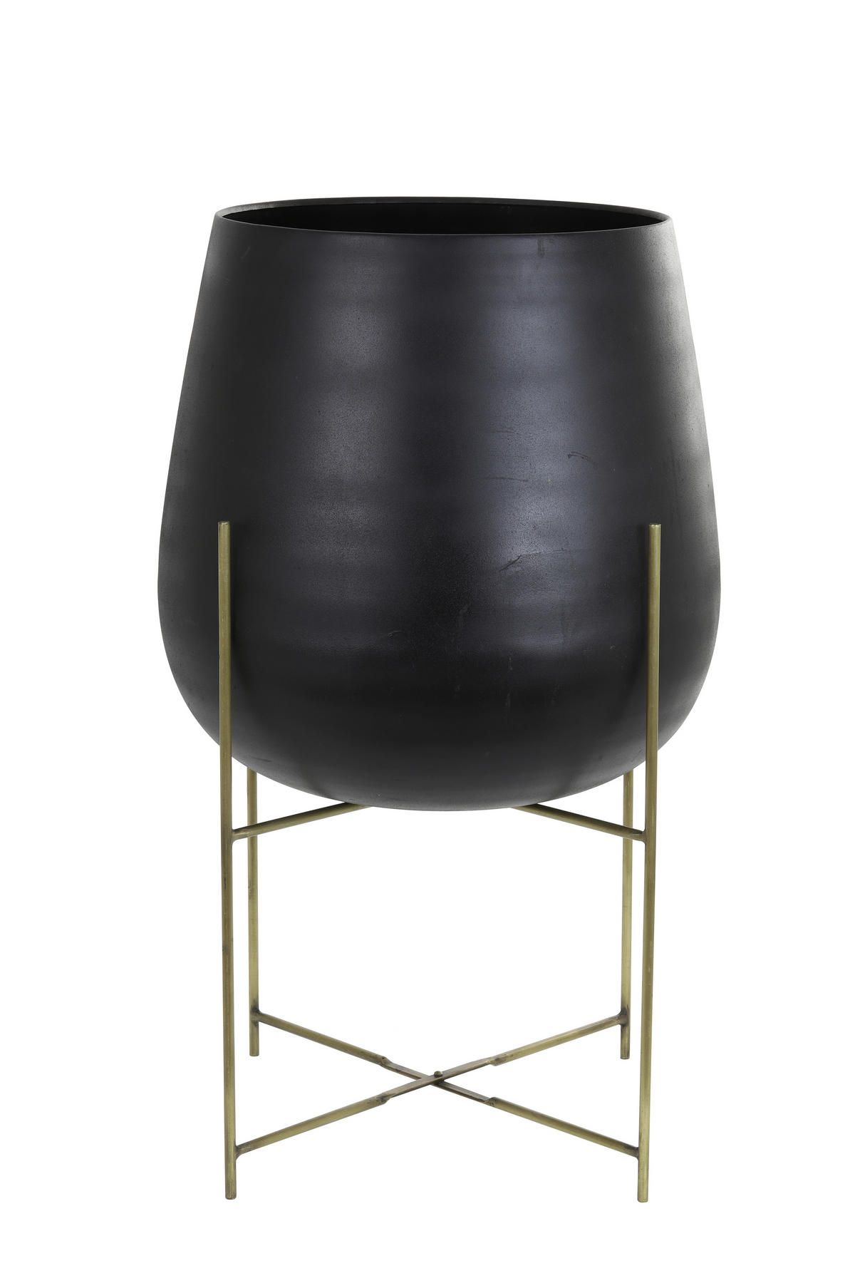 PFLANZENTOPF  BERTENS  - Goldfarben/Schwarz, Basics, Metall (50/85cm) - Light & Living