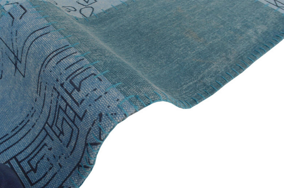 RAVNO TKANA PREPROGA  Lyrical     120/170 cm     modra, večbarvno  - modra/večbarvno, Basics, tekstil (120/170cm) - Kayori