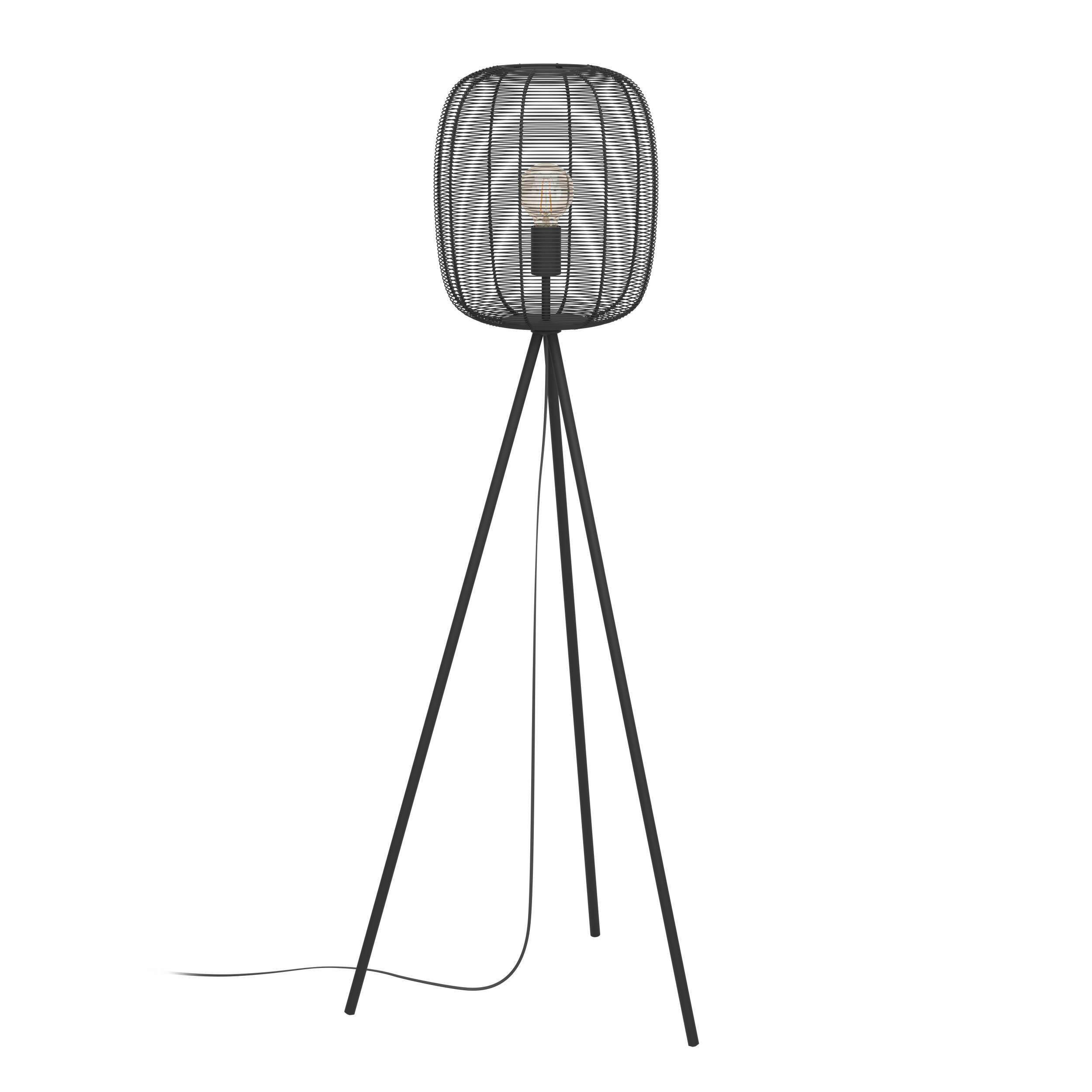 STEHLEUCHTE Rinroe 33/141 cm Industrial  - Schwarz, Basics, Metall (33/141cm) - Eglo