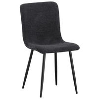 STUHL  in Eisen Bouclé Holz, Metall, Textil  - Schwarz/Grau, MODERN, Holz/Textil (43/86/54,5cm) - MID.YOU