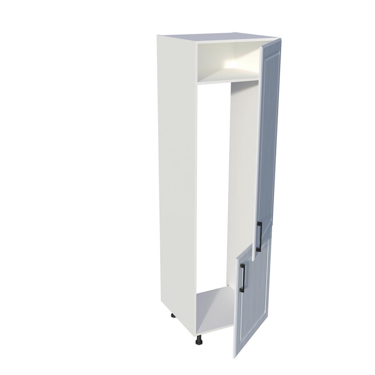 SZEKRÉNY BEÉPÍTHETŐ GÉPEKHEZ - fehér, Basics, faalapú anyag (60/210/56cm) - Carryhome