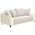 2-SITZER-SOFA in Cord, Velours Beige  - Beige/Schwarz, KONVENTIONELL, Textil/Metall (175/84/99cm) - Carryhome