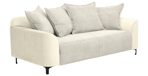 2-SITZER-SOFA in Cord, Velours Beige  - Beige/Schwarz, KONVENTIONELL, Textil/Metall (175/84/99cm) - Carryhome