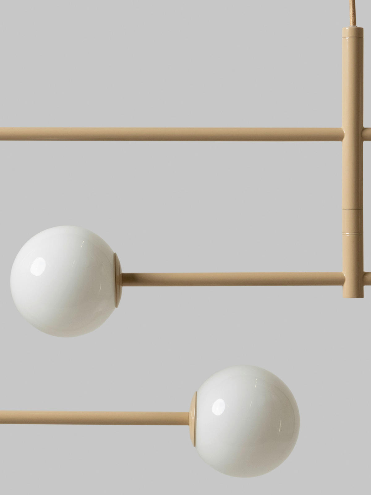 HÄNGELEUCHTE It's about RoMi 97/13/218 cm   - Beige/Weiß, Design, Glas/Metall (97/13/218cm) - It's about Romi