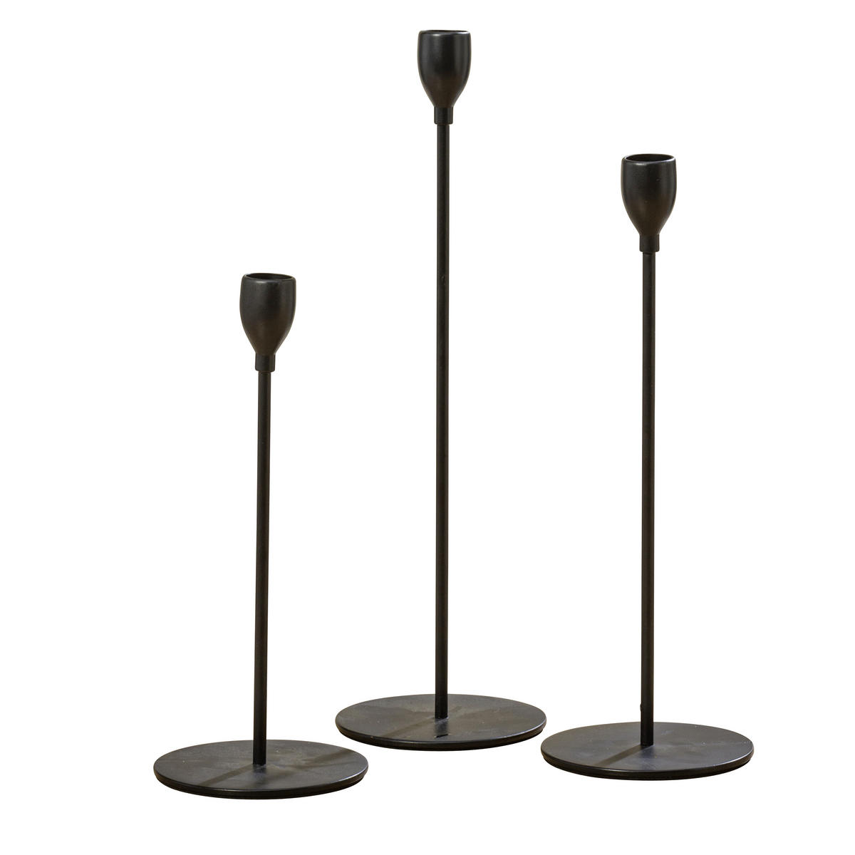 STOJAN NA SVIEČKU  kov - čierna, Basics, kov (10/33cm)