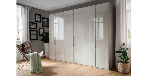 FALTTÜRENSCHRANK  in Grau  - Schieferfarben/Grau, KONVENTIONELL, Glas/Holzwerkstoff (300/236/58cm) - Novel