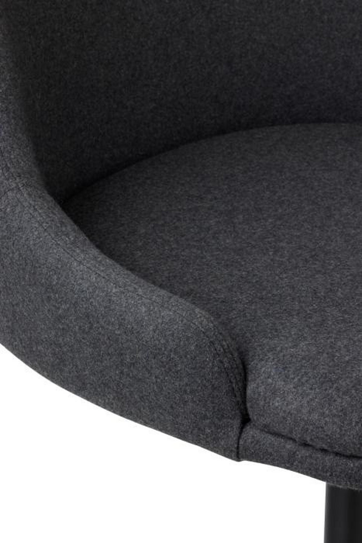 STOL  läderutbud, tygutbud   grå, svart  - grå/svart, Design, metall/textil (56/85/58cm) - Skovby