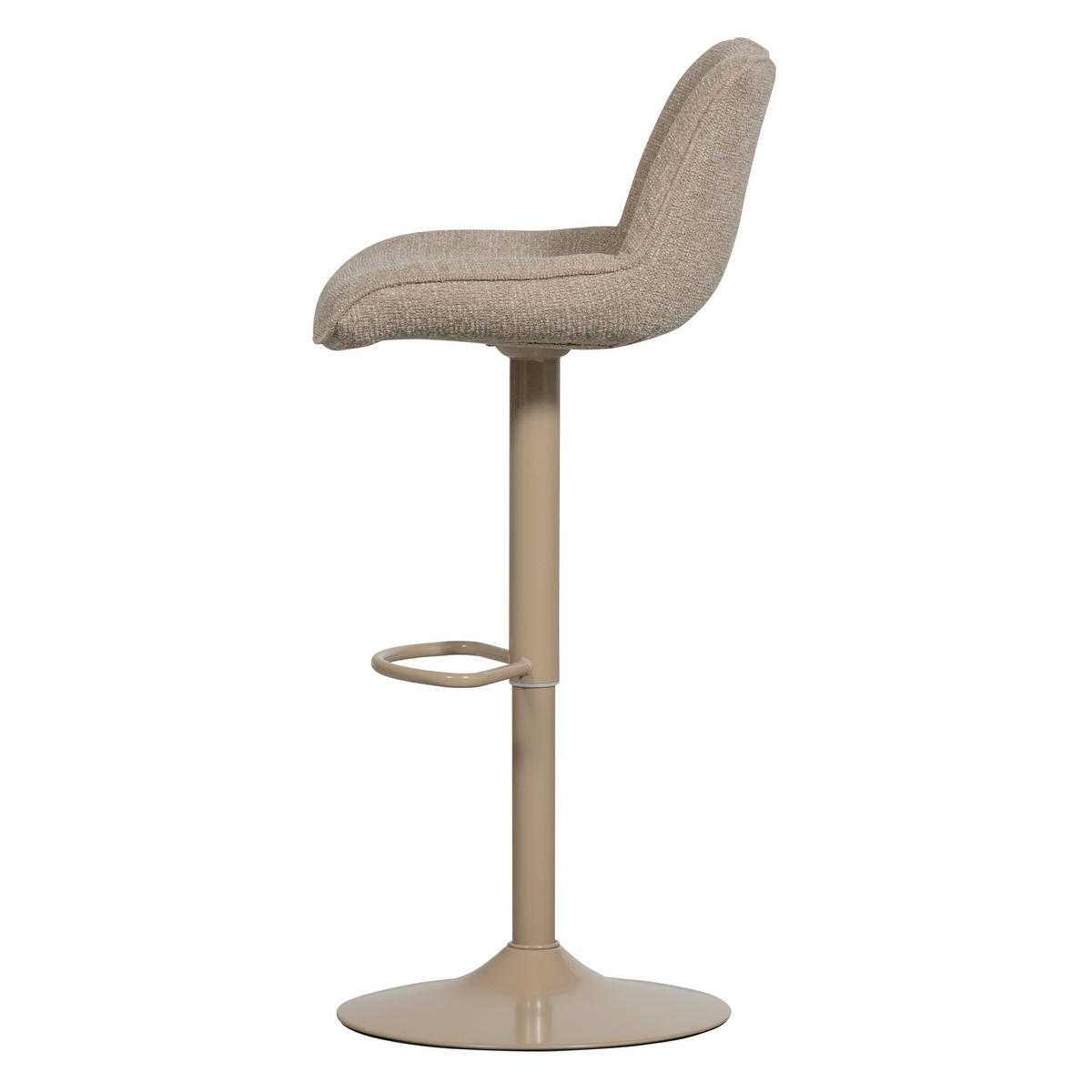 BARHOCKER Webstoff Sandfarben Gusseisen  - Sandfarben, MODERN, Textil/Metall (45/110/50cm) - Livetastic