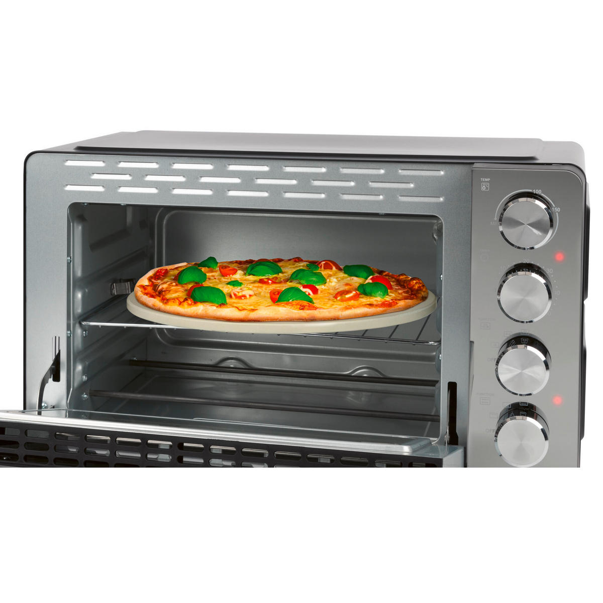 MINIBACKOFEN  - Schwarz, Basics, Glas/Metall (52,4/29,7/41,7cm) - Bomann