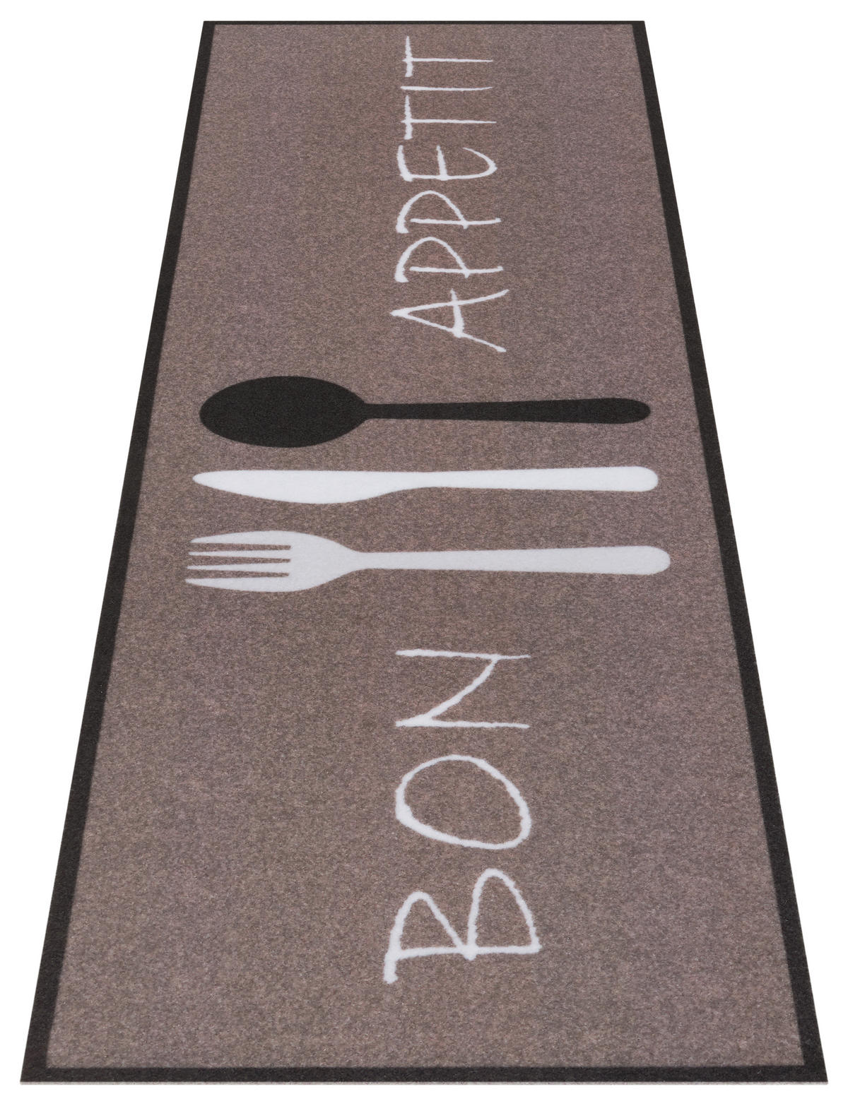 KÜCHENLÄUFER 50/150 cm Cook & Clean Braun, Weiß  - Braun/Weiß, Design, Kunststoff (50/150cm)