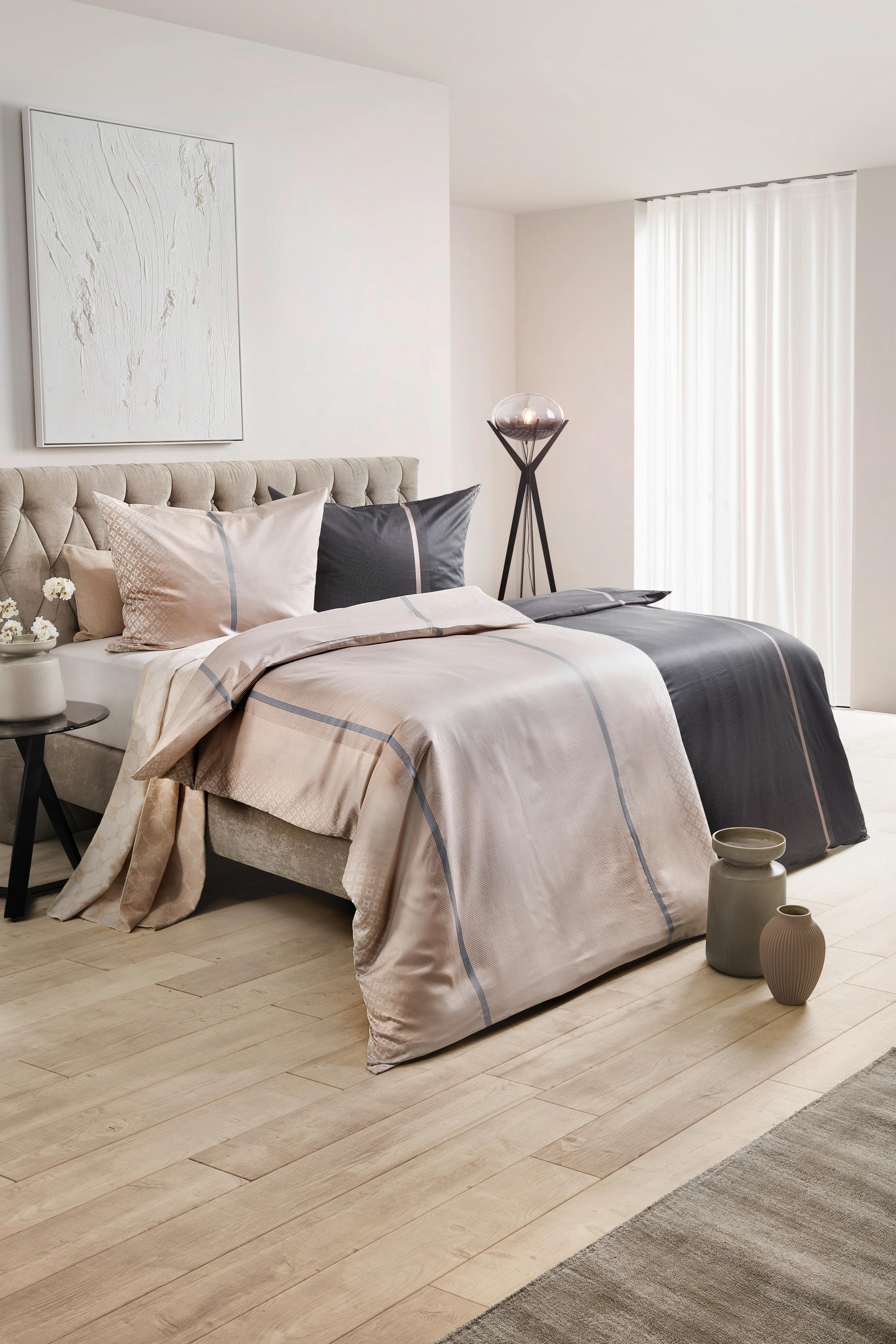 BETTWÄSCHE 140/200 cm  - Sandfarben, Basics, Naturmaterialien/Textil (140/200cm) - Joop!